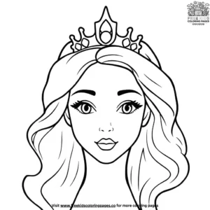 Pretty Princess Portrait Coloring Pages