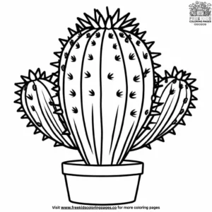 Prickly Cactus Coloring Pages