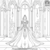 Princess in a Sparkling Castle Coloring Pages