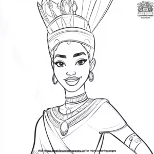 Princess of the golden savanna coloring pages