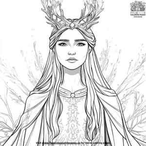 Princess of the nordic lights coloring pages