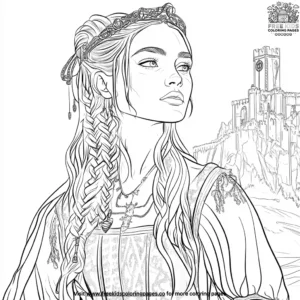 Princess of the scottish highlands coloring pages