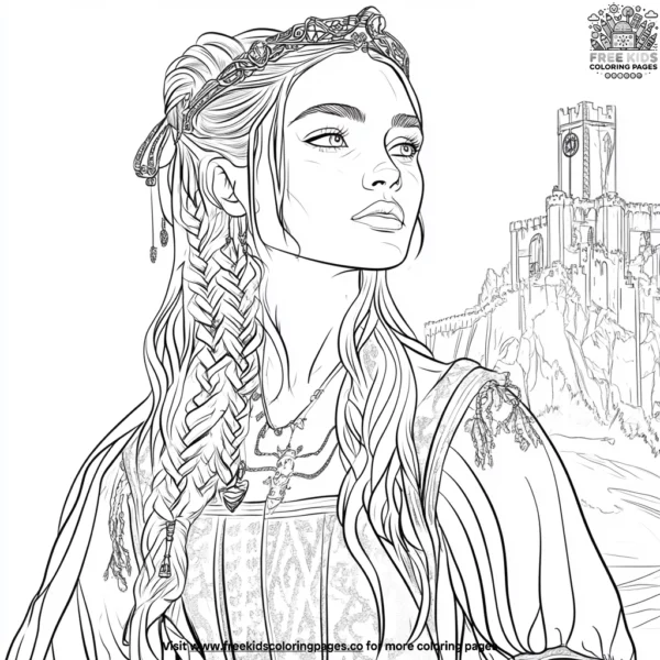 Princess of the scottish highlands coloring pages