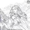 Princess of the Snowy Mountains Coloring Pages