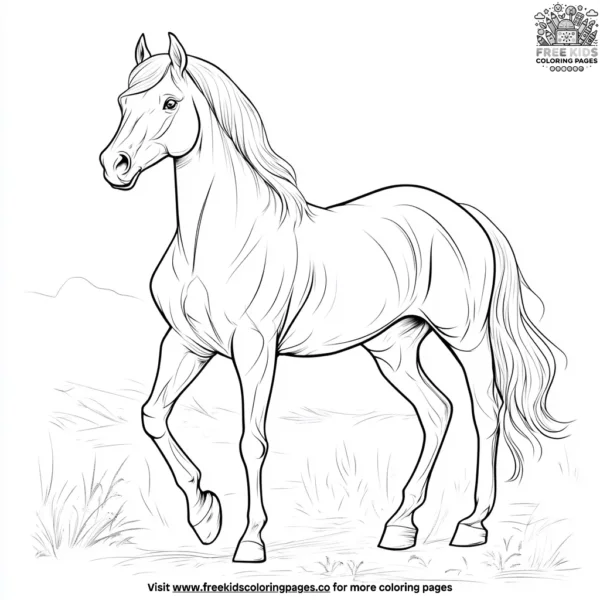 Proud stallion coloring pages