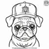 Pug in a Hat Coloring Pages