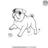 Pug with a Paw Print Coloring Pages