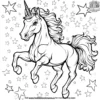 Racing Unicorn Coloring Pages