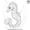 Radiant Seahorse Coloring Pages