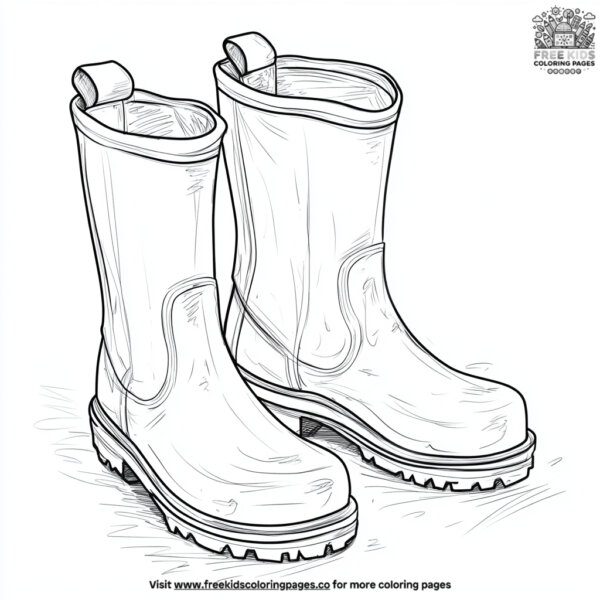 Rain boots coloring pages