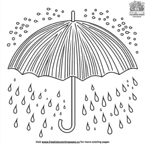 Rainbow Umbrella Coloring Pages