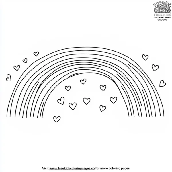 Rainbow of love coloring pages