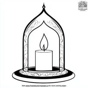 Ramadan Candlelight Coloring Pages