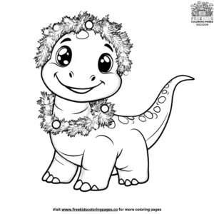 Raptor and garland coloring pages