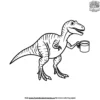 Raptor with Eggnog Coloring Pages