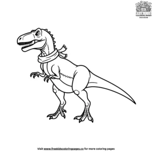 Raptor with scarf coloring pages