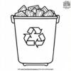 Recycling Paper Bin Coloring Pages