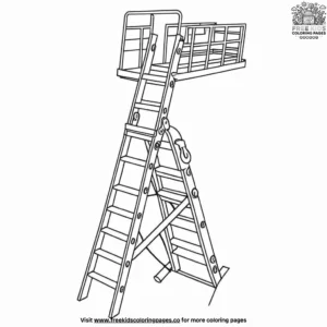 Rescue Ladder Coloring Pages