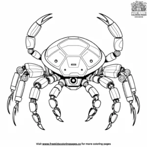 Robot Crab Coloring Pages