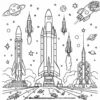 Rocket Base Coloring Pages