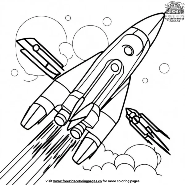 Rocket pack coloring pages