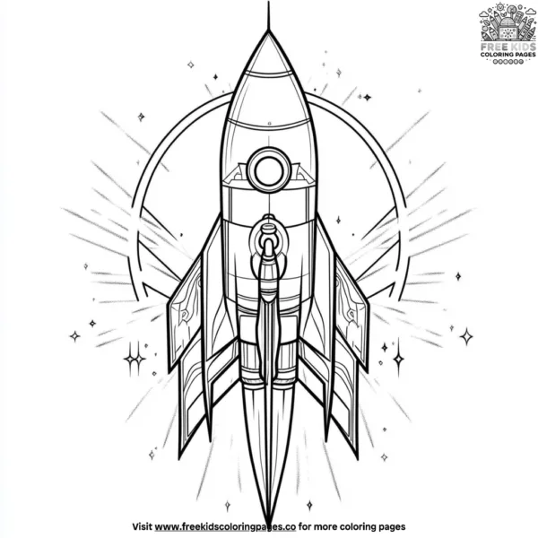 Rocket ship coloring pages