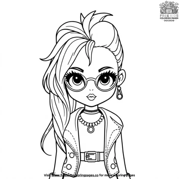 Rockstar doll coloring pages