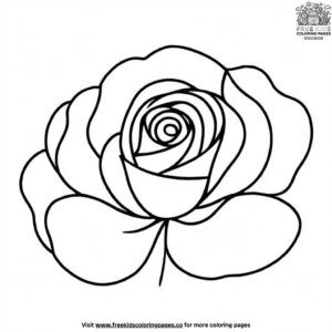 Rose Petals Coloring Pages