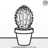 Round Cactus Coloring Pages