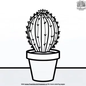 Round Cactus Coloring Pages