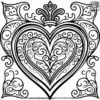 Royal Hearts Design Coloring Pages