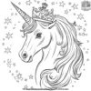 Royal Unicorn Coloring Pages