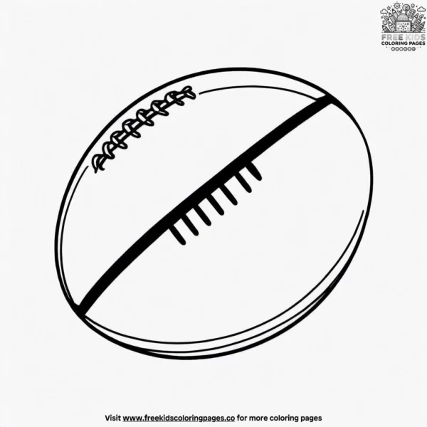 Rugby ball coloring pages