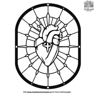 Sacred heart stained glass pages