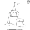 Sandcastle with a Bucket Coloring Pages