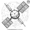 Satellite in Orbit Coloring Pages