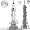 Saturn V Coloring Pages