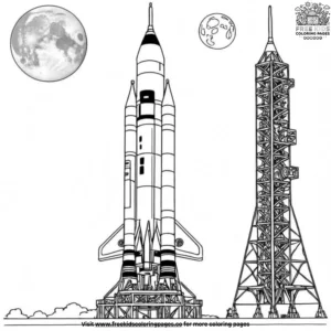 Saturn V Coloring Pages