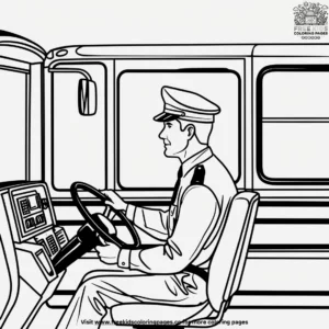 School Bus Driver Coloring Pages