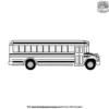 School Bus with Stripes Coloring Pages