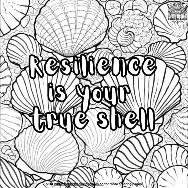 Serene seashells coloring pages