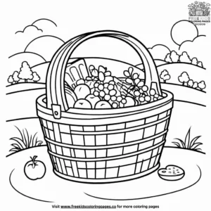 Shared Picnic Basket Coloring Pages