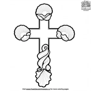 Shell and Cross Coloring Pages