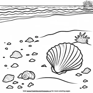 Shell on a Seashore Coloring Pages