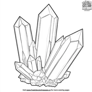 Shiny Amethyst Crystal Coloring Pages