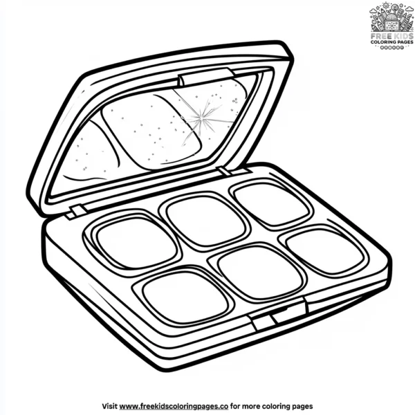 Shiny eyeshadow coloring pages