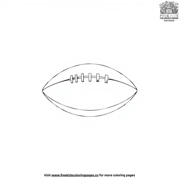 Simple american football coloring pages