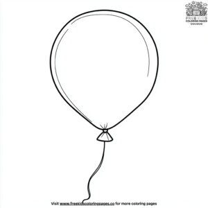 Simple balloon coloring pages