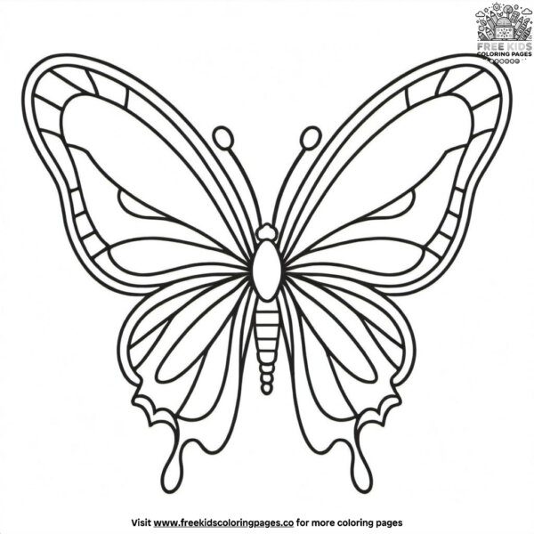 Simple butterfly coloring pages