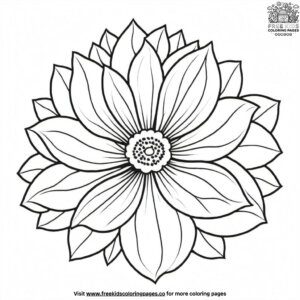 Simple Flower Coloring Pages